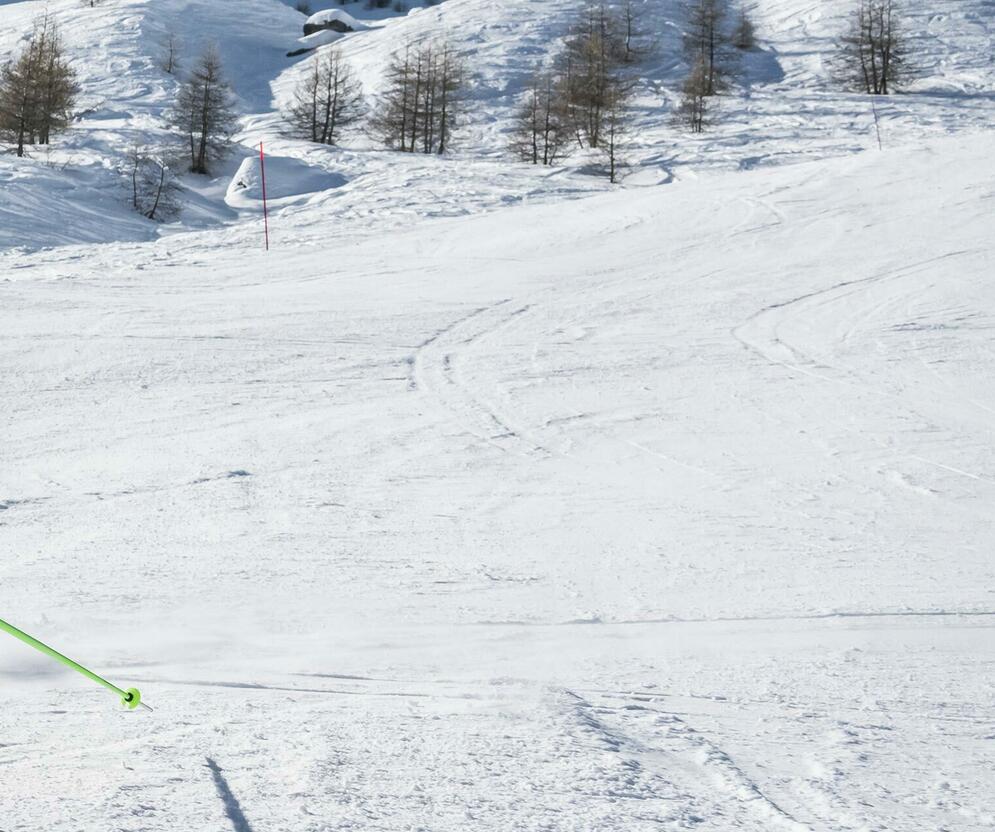 Skieurs sur les pistes du Sauze © UT - Manu Molle
