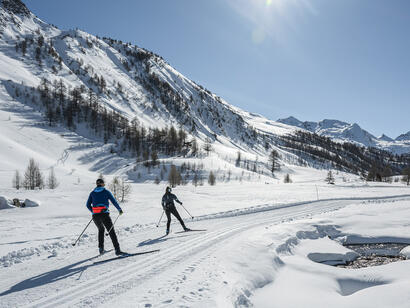 Ski de fond à Larche - Val d'Oronaye ©Ubaye Tourisme