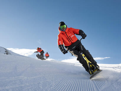 Faire du snowscoot à Pra Loup © UT-Manu Molle