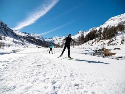 Ski de fond au Lauzanier - Val d'Oronaye