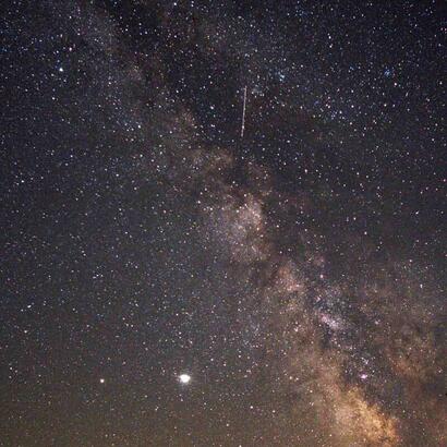 Ciel étoilé et voie lactée depuis la Bonette - Parc national du Mercantour © Pacha